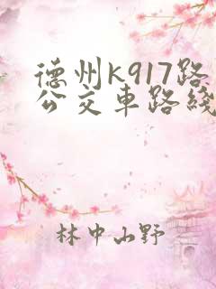 德州k917路公交车路线图及时间表