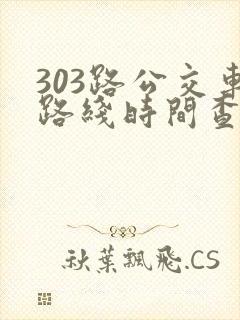 303路公交车路线时间查询