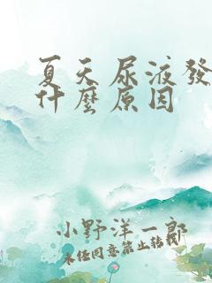 夏天尿液发黄是什么原因