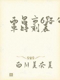 西昌市6路公交车时刻表