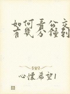 如何看公交车还有几分钟到站