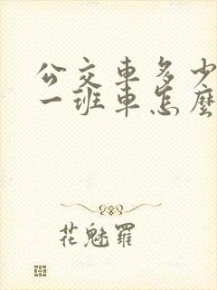 公交车多少时间一班车怎么查