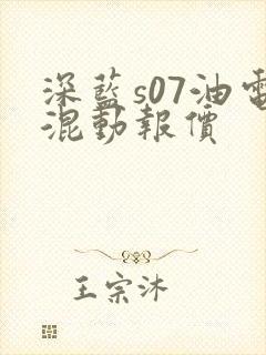 深蓝s07油电混动报价
