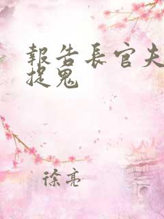 报告长官夫人在捉鬼