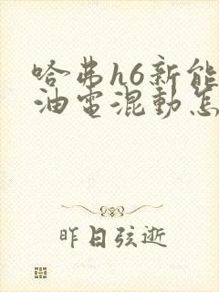 哈弗h6新能源油电混动怎么样