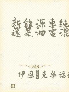 新能源车纯电好还是油电混合好