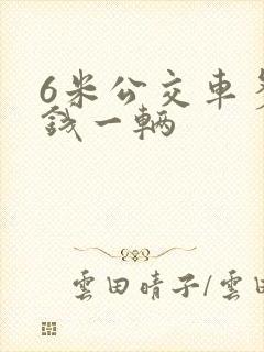 6米公交车多少钱一辆