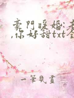 豪门暖婚:老婆,你好甜txt全本下载