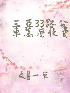 三亚33路公交车怎么收费