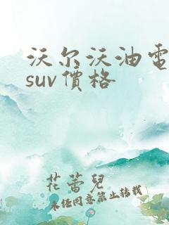 沃尔沃油电混动suv价格