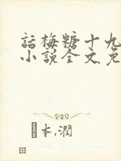 话梅糖十九行诗小说全文免费阅读
