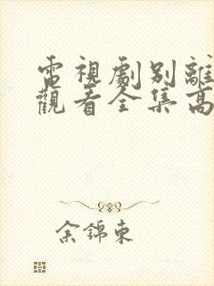 电视剧别离免费观看全集高清