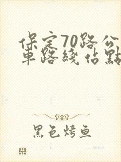 保定70路公交车路线站点查询