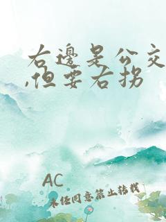 右边是公交车道,但要右拐