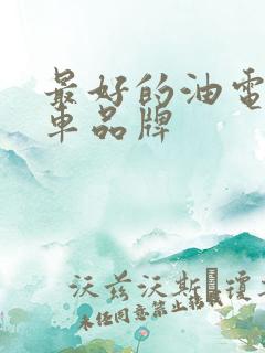 最好的油电混动车品牌