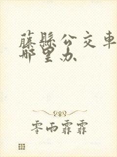 藤县公交车卡在哪里办