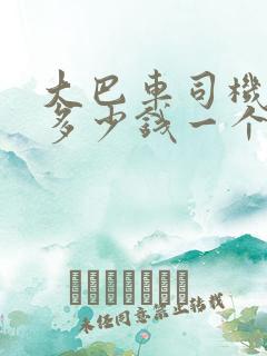 大巴车司机工资多少钱一个月