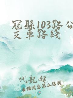 冠县103路公交车路线