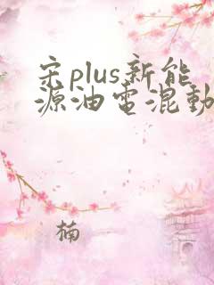 宋plus新能源油电混动