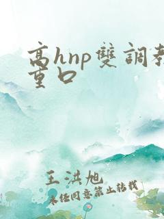 高hnp双调教重口
