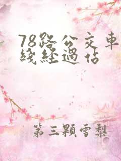 78路公交车路线经过站