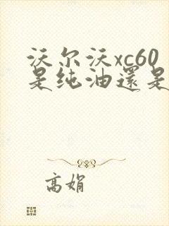 沃尔沃xc60是纯油还是油电混动