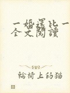 一婚还比一婚高全文阅读