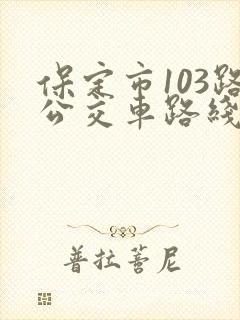 保定市103路公交车路线