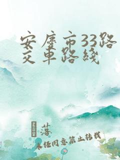 安庆市33路公交车路线