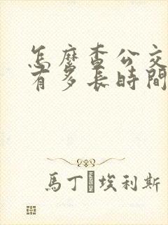 怎么查公交车还有多长时间到站