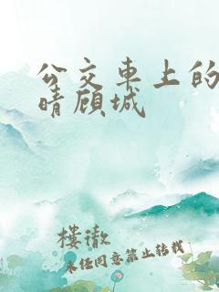 公交车上的诗请晴顾城