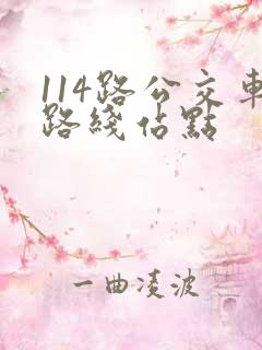 114路公交车路线站点