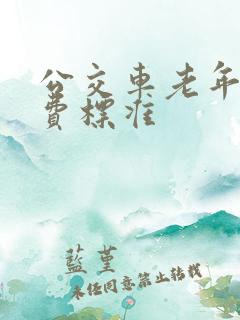 公交车老年卡收费标准