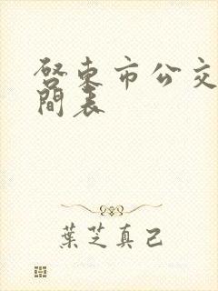 启东市公交车时间表