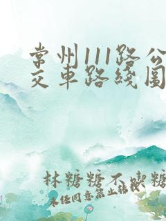 常州111路公交车路线图及时间表