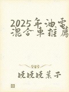 2025年油电混合车推荐