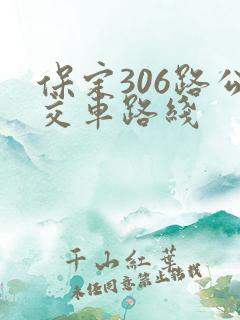 保定306路公交车路线