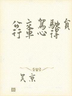 公交驾驶员安全行车心得