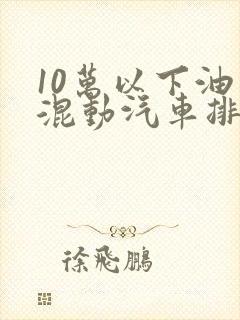 10万以下油电混动汽车排名