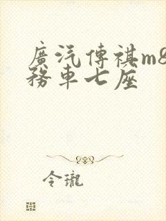 广汽传祺m8商务车七座
