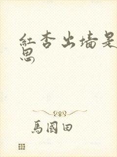 红杏出墙是啥意思