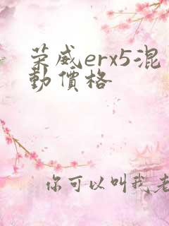 荣威erx5混动价格
