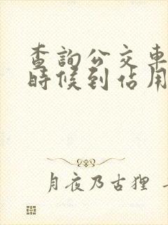 查询公交车什么时候到站用什么软件