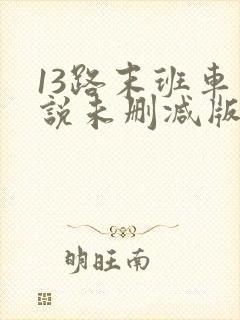 13路末班车小说未删减版