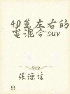 40万左右的油电混合suv
