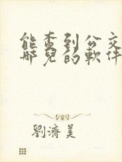 能查到公交车到哪儿的软件
