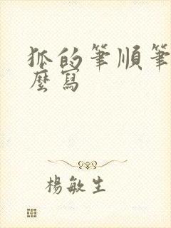 狐的笔顺笔画怎么写