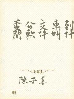 查公交车到站时间软件叫什么