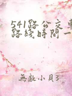 541路公交车路线时间一趟