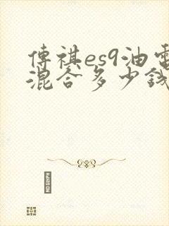 传祺es9油电混合多少钱2024